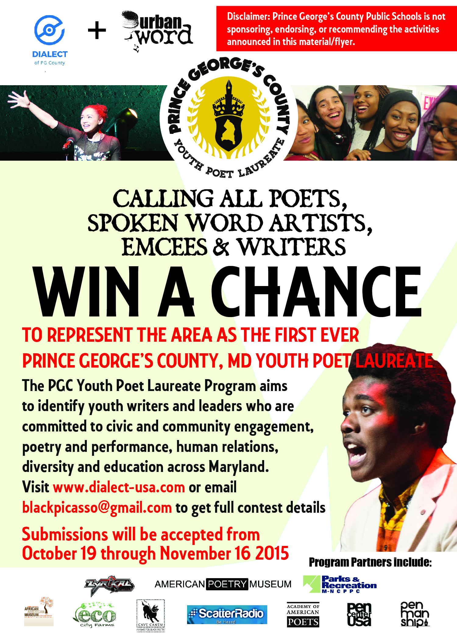 The PG County Youth Poet Laureate Program is Here!